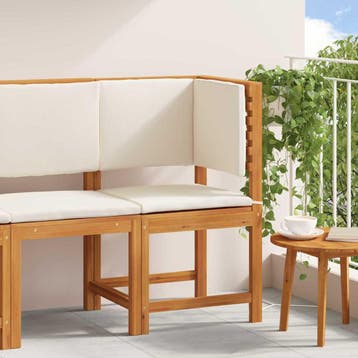 vidaXL Tuinstoel met kussen Bruin 50 x 50 x 91cm Massief, Verzenden, Nieuw
