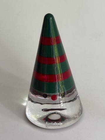 Anna Ehrner - Kerstbeeldje Kosta Boda - NOEL Santa Groen, Nieuw