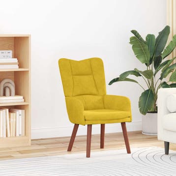 vidaXL Fauteuil Geel 63 x 67 x 94 cm Fluweel, Verzenden, Nieuw