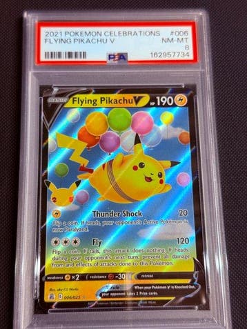 Pokémon - 1 Graded card - Pikachu 006/025 Foil - PSA 8 -, Nieuw