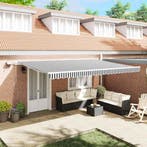 vidaXL Luifel handmatig uittrekbaar en LED 500x300 cm, Tuin en Terras, Zonneschermen, Verzenden, Nieuw