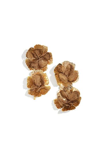 Goudlief Flower it up oorbellen (Oorbellen met druppelvorm), Sieraden, Tassen en Uiterlijk, Oorbellen, Verzenden, Nieuw, Bruin