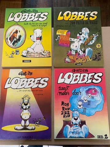 4 Albums - Gotlib - serie Lobbes - in goede, gave staat, Meerdere stripboeken, Verzenden, Nieuw