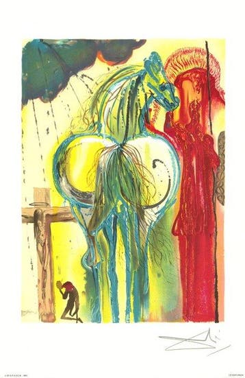 Salvador Dali (1904-1989) - Le Centurion, Chevaux daliniens