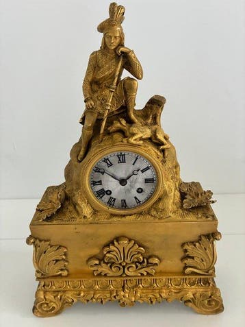 Figurale pendule Louis Philippe Verguld - 1800-1850 - Jager