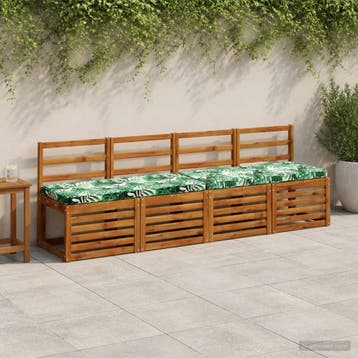 vidaXL 1-delig Bankkussen VUGHT 100% Polyester Bladpatroon, Verzenden, Nieuw, Groen