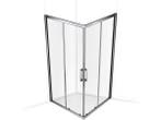 Veiling - Douchecabine - 90x90 - Vierkant - Chroom - Schuifd, Doe-het-zelf en Verbouw, Sanitair, Nieuw