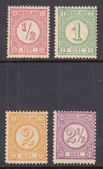 Nederland 1876 - Drukwerkzegels (oude druk) - NVPH 30/33, Gestempeld