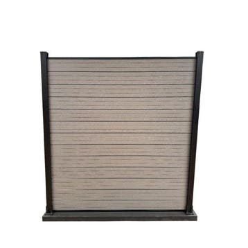 Modulair Schutting Composiet Licht Grijs 180x180 Cm (zonder, Nieuw