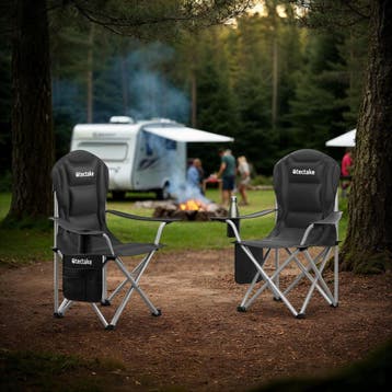 Gestoffeerde campingstoel MTX, opvouwbaar, met bekerhouder, Caravans en Kamperen, Verzenden, Nieuw