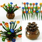 Vaas - Fraai vormgegeven vaas met heel veel bloemen -