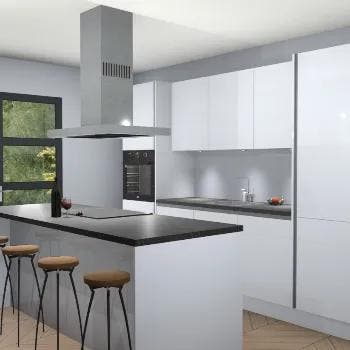 Witte hoogglans greeploze keuken Lima 18464, Huis en Inrichting, Keuken | Complete keukens, Verzenden, Nieuw