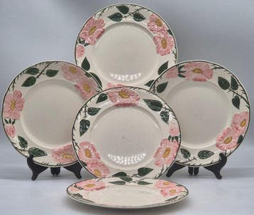 Villeroy & Boch – 5 Speiseteller Wild-Rose – Keramik mit