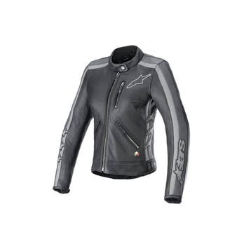 Alpinestars Stella Dyno Leren Jas Zwart Tar Grijs, Nieuw met kaartje, Verzenden, Jas | leer, Alpinestars