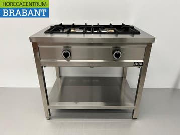 HCB RVS Pannenkoekenfornuis 2 branders 2 x 8 kW 90 cm GAS, Ophalen of Verzenden, Nieuw in verpakking