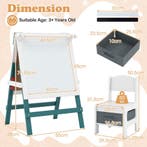 LIVSK 3-in-1 Kinderschildersezel met Stoel - Verstelbaar - M, Verzenden, Nieuw