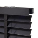 Houten jaloezie 50mm zwart band 300x175 op maat voor €15,95, Huis en Inrichting, Stoffering | Gordijnen en Lamellen, Nieuw, Wit