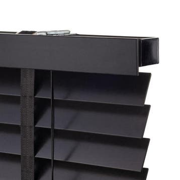 Houten jaloezie 50mm zwart band 300x175 op maat voor €15,95, Nieuw, Wit, Ophalen of Verzenden, 200 cm of meer