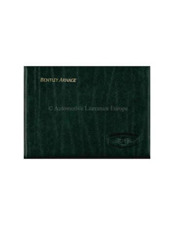 2001 BENTLEY ARNAGE INSTRUCTIEBOEKJE DUITS