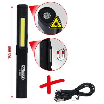 KS Tools COB-LED-inspectielamp UV-spot-LED laserpointer, Verzenden, Nieuw