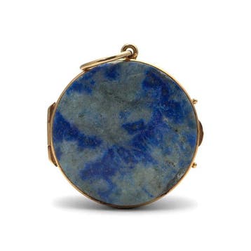 Hanger - 18 karaat Geel goud Lapis lazuli - Antiek