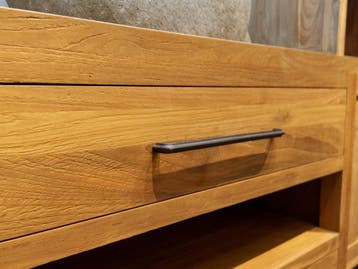 Wastafelmeubel Teak | NIEUW | direct leverbaar, Huis en Inrichting, Badkamer | Badkamermeubels, (Half)hoge kast, 100 tot 150 cm