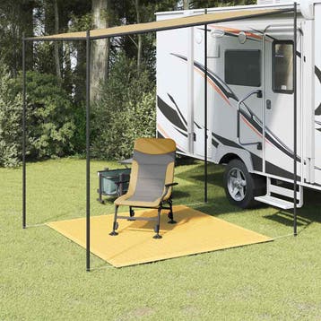 vidaXL Tenttapijt 200x200 cm beige, Verzenden, Nieuw