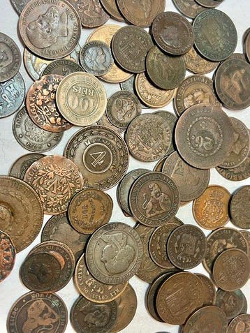 Spanje, Portugal, Argentinië, Chili. Collection of coins