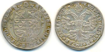 1/3 taler, daalder o J Esens Ostfriesland Georg Christian..., Verzenden