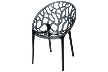 Siesta Crystal stapelbare stoel - Black Transparant, Verzenden, Nieuw, Overige materialen