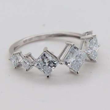 Zonder minimumprijs - Ring - 14 karaat Witgoud - 2.16ct. tw., Nieuw