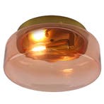 Design plafondlamp roze, Byron, Ophalen of Verzenden, Nieuw, Glas, Design