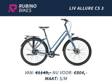 LIV ALLURE CS 3 STADSFIETS TANDRIEM - 30% KORTING - S/M, 50 tot 53 cm, Schijfrem, Ophalen, Overige merken