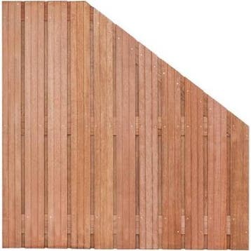 Schutting Tuinscherm Hoorn verloop Hardhout Geschaafd RVS, 1 tot 2 meter, Minder dan 3 meter, Nieuw, Ophalen of Verzenden