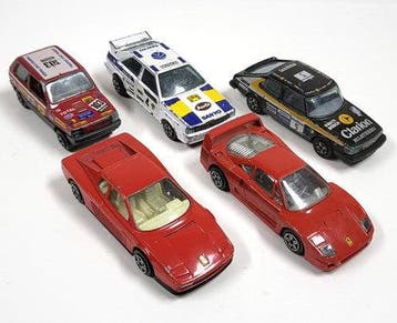 Vintage partij Bburago modelauto's schaal 1:43, Verzenden, Gebruikt