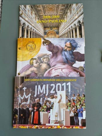 Vaticaan. 2 Euro 2008/2011 (3 monnaies) (Zonder