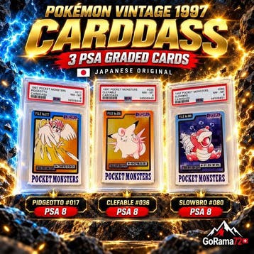 Pokémon - 3 Graded card - Pidgeotto, Clefable, Slowbro - PSA, Nieuw