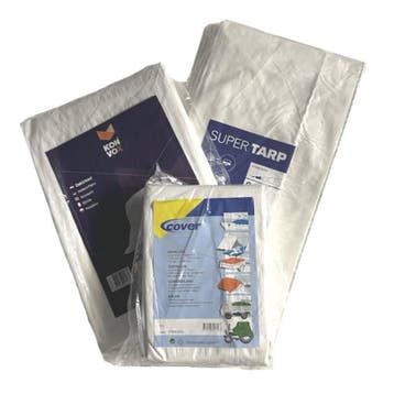 Witte afdekzeilen / dekzeilen – 100, 150, 250 en PVC 400 gr/, Ophalen of Verzenden, Nieuw, Zeil