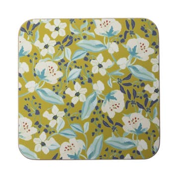 Onderzetter Marie bloemen 10x10cm (set van 6), Verzenden, Nieuw