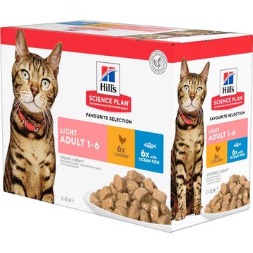 Hills Science Plan Kat Adult Light Classic natvoer Multi..., Verzenden, Nieuw