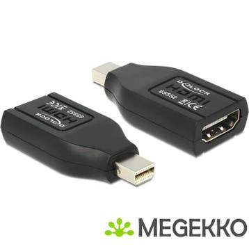 Delock 65552 Adapter mini DisplayPort 1.1 male > HDMI female, Verzenden, Nieuw