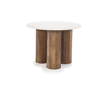 Bijzettafel Xavi 60 cm - wit marmer | Eleonora, Ophalen of Verzenden, Nieuw