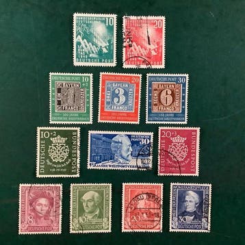 Duitsland, Bondsrepubliek 1949/1950 - Twee jaargangen (U) -, Gestempeld