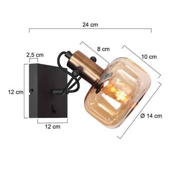 Steinhauer wandlamp Glaslic 3864BR 2de Kansje, Ophalen, Nieuw, Overige materialen