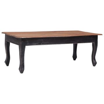 vidaXL Salontafel 120x60x45 cm massief mahoniehout zwart, Huis en Inrichting, Tafels | Salontafels, 100 tot 150 cm, Verzenden