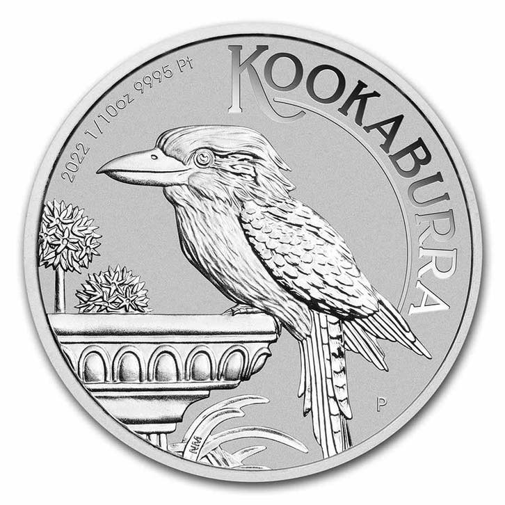 Platina Kookaburra 1/10 oz 2022, Postzegels en Munten, Munten | Oceanië, Losse munt, Verzenden