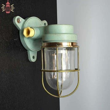 Plafondlamp - Koper, Messing, Glas - Industrieel plafondlamp
