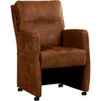 Leren eetkamerfauteuils, Huis en Inrichting, Fauteuils, Ophalen of Verzenden, Nieuw, Leer