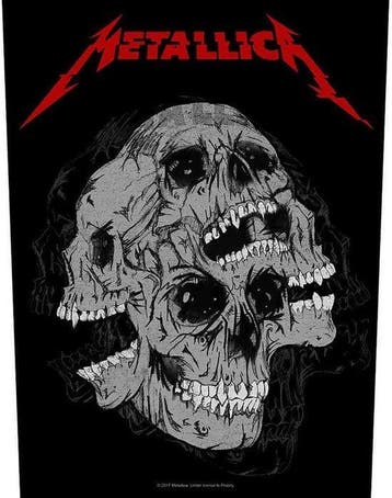 Metallica - Skulls - Rugpatch officiële merchandise, Ophalen of Verzenden, Nieuw, Kleding