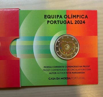 Portugal. 2 Euro 2024 Equipa Olimpica Portugal Proof